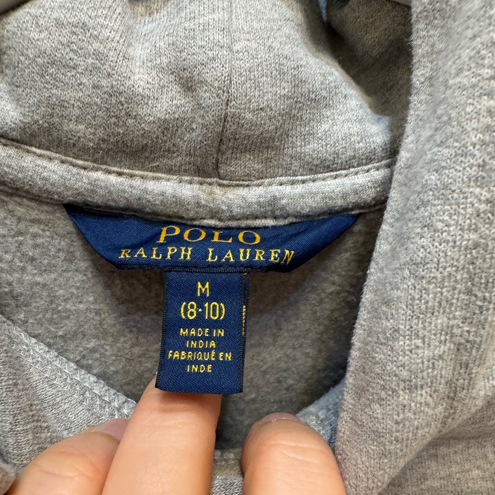 Polo by Ralph Lauren Gray Hooded Dress, size M (8-10). GUC. - Picture 4 of 5